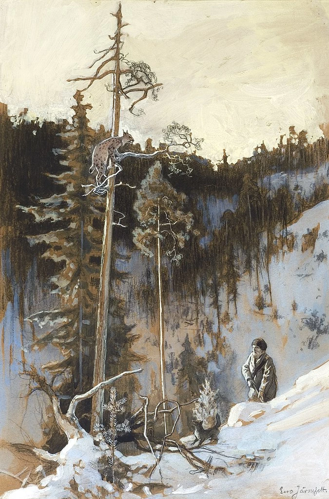 Eero Järnefelt - Caccia alla lince, Järvenpään taidemuseo